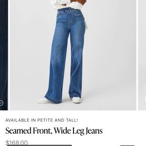 Spanx. Seamed Front, Wide Leg Jeans.
